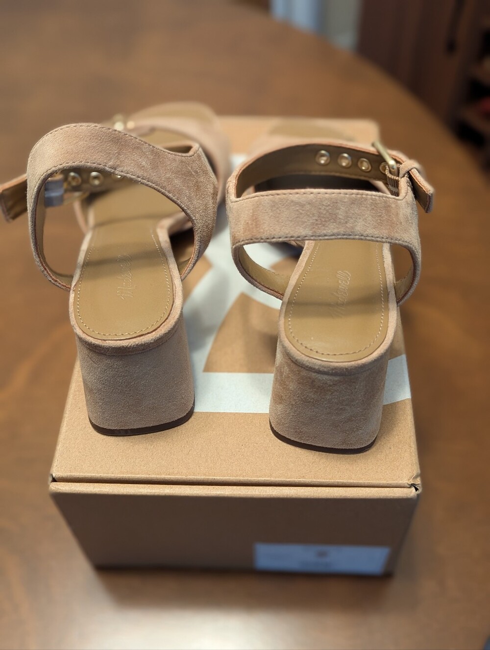 Madewell The Neeka Ankle-Strap Heeled Sandal tawny khaki - Picture 7 of 9